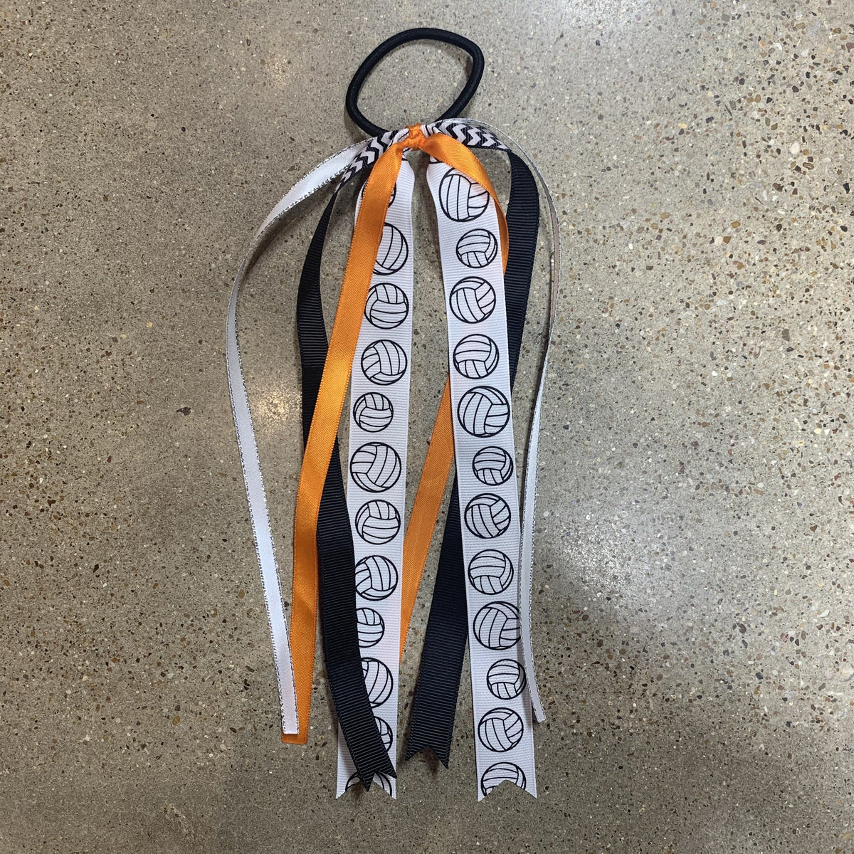 Spirit Ribbon Hair Tie // Orange Volleyball – AllSports Rockwall