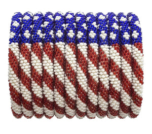 FanGlam Roll-On American Flag Bracelets