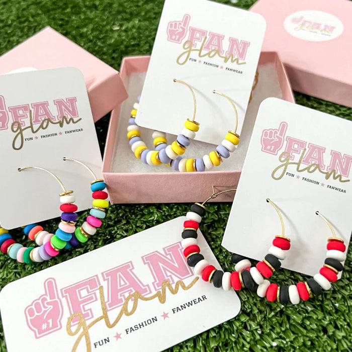 FanGlam Candy Confetti Hoop Earrings
