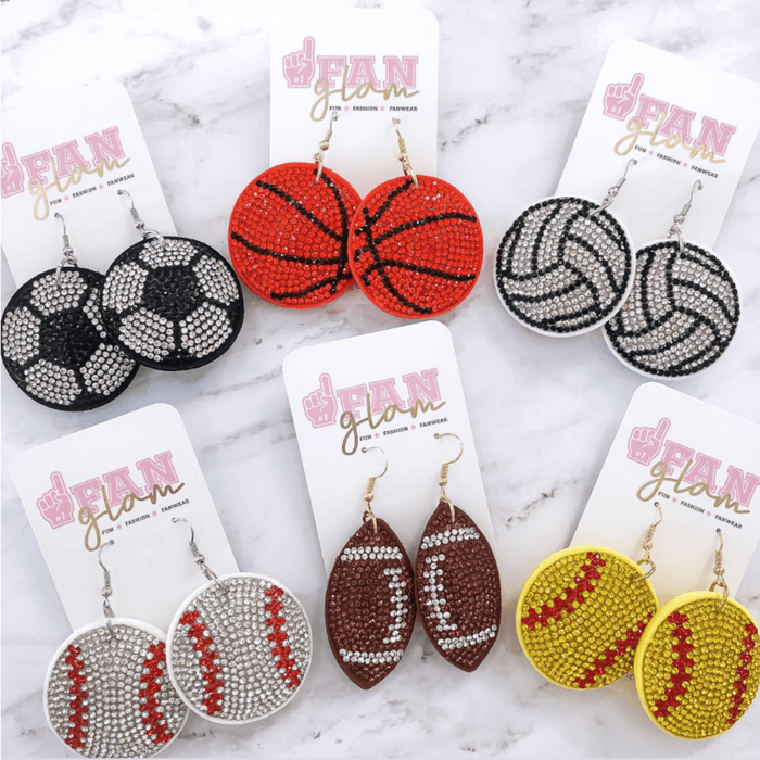Sports Earrings Fun Acrylic Basketball Baseball Soccer Drop Dangling Earrings for Women Girls Hypoallergenic Games Day Dangle Earrings Jewelry for