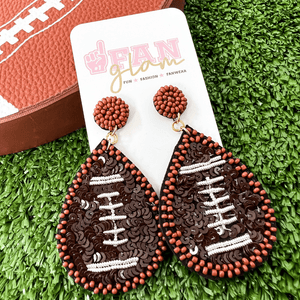 FanGlam Sports Ball Sequin Dangle Earrings