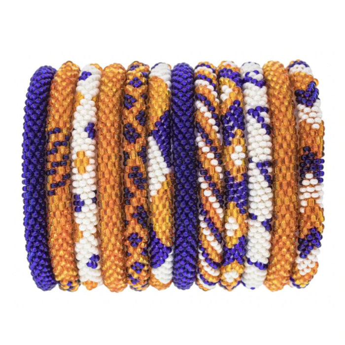 FanGlam Roll-On Bracelets Navy/Orange