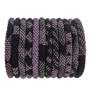 FanGlam Roll-On Bracelets Purple/Black
