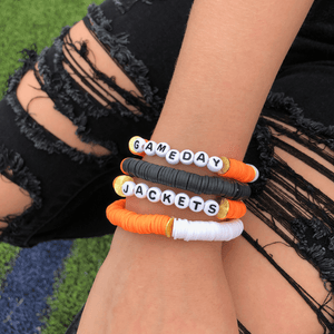 FanGlam Orange Heishi Bracelet Collection