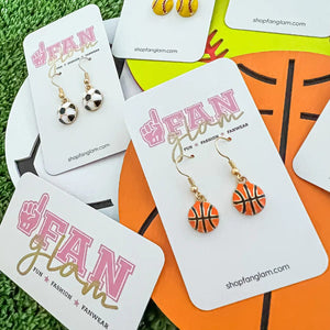 FanGlam Mini Sports Ball Dangle Earrings