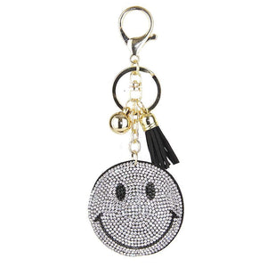 FanGlam Smiley Face Rhinestone Keychain