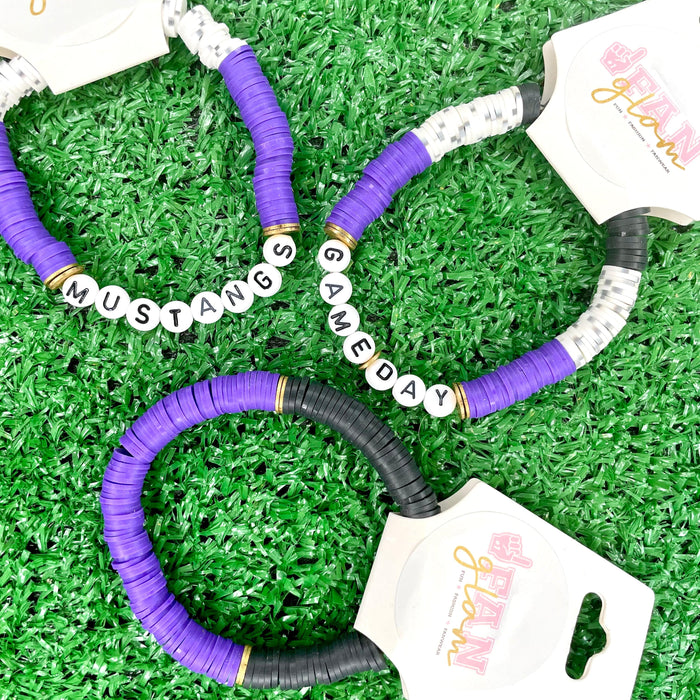 FanGlam Purple Heishi Bracelet Collection