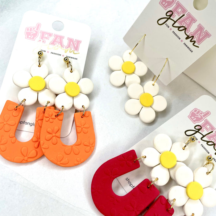 FanGlam Clay Daisy Earring Collection