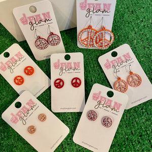 FanGlam Peace Sign Earring Collection