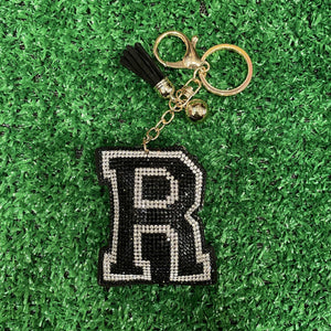 R Rhinestone Keychain